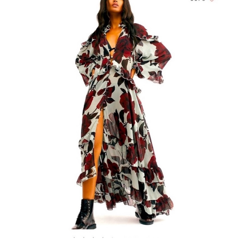 NWT Free People Hearts Run Wild Maxi S